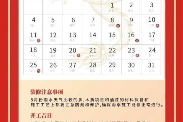 2025年装修吉日