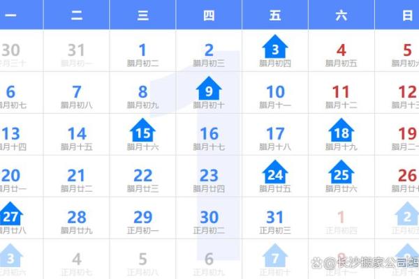 一月份搬家吉日是哪几天2025年