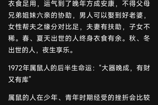 1972年属鼠的是什么命？事业财运全解析
